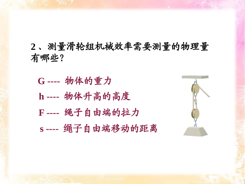 《测滑轮组的机械效率》机械和功PPT课件[北师大八年级物理]_第3页