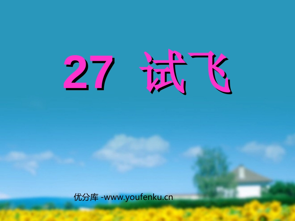 《试飞》PPT课件[西师大版六年级语文上册]_第1页