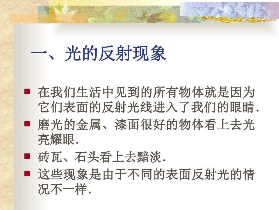 《光的反射》多彩的光PPT课件[沪科版八年级物理]_第2页
