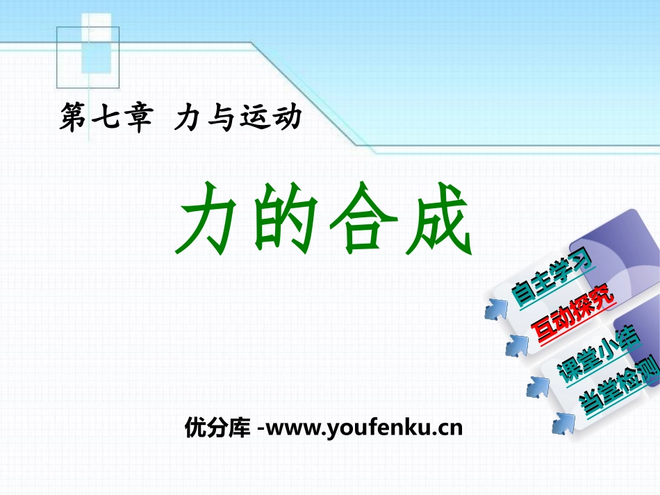 《力的合成》力与运动PPT课件[沪科版八年级物理]_第1页