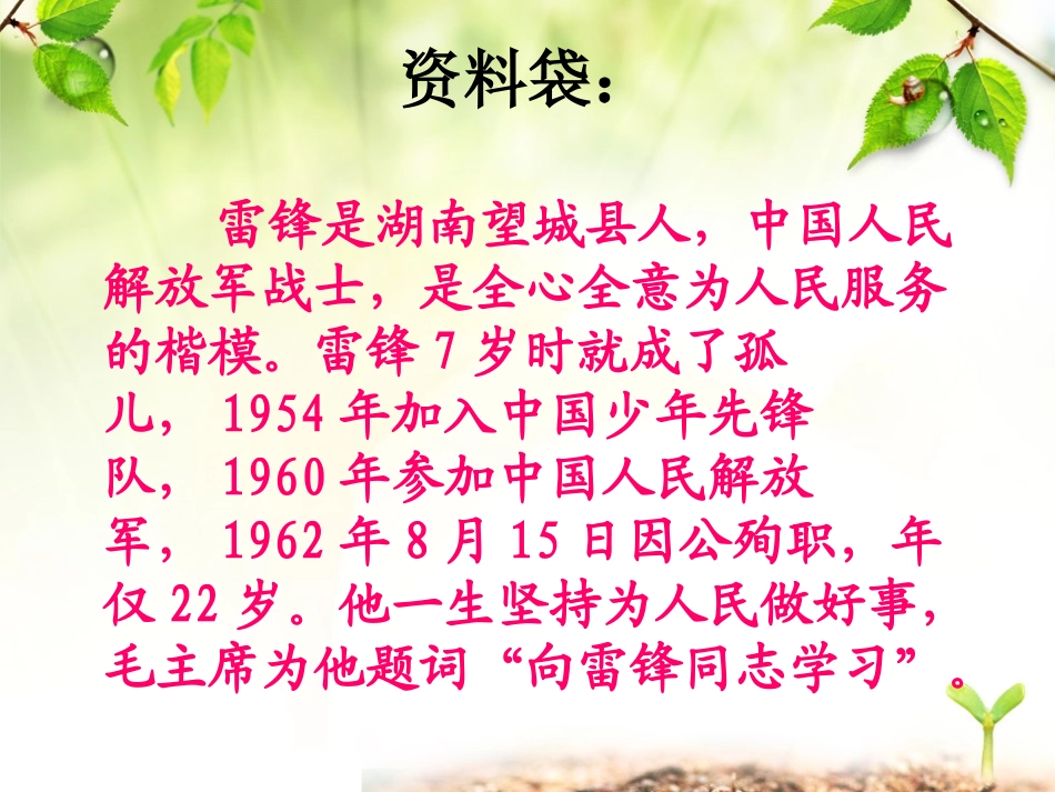 《雷锋叔叔,你在哪里》PPT课件[部编版二年级语文下册]_第2页