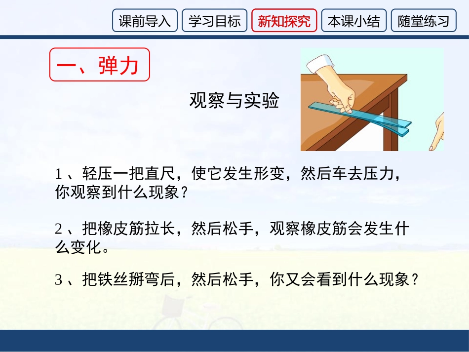 《弹力 弹簧测力计》力和运动PPT课件[鲁教版八年级物理]_第3页