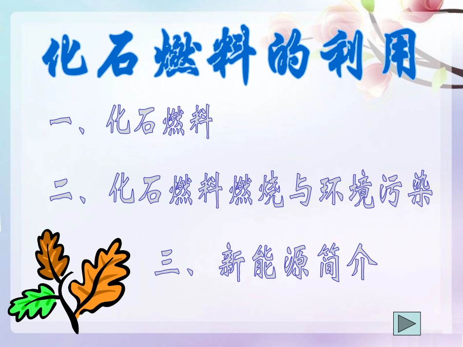 《化石燃料的利用》燃料与燃烧PPT课件[湘教版九年级化学]_第2页