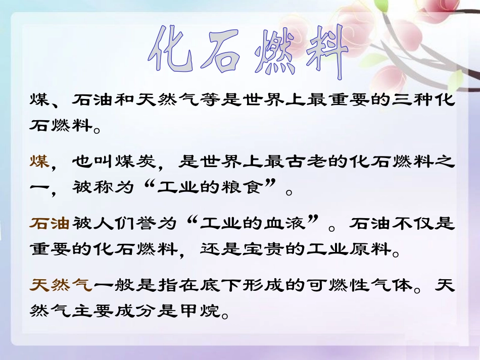 《化石燃料的利用》燃料与燃烧PPT课件[湘教版九年级化学]_第3页