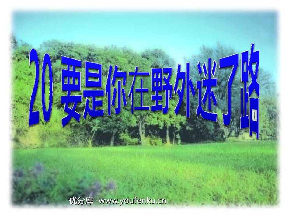 《要是你在野外迷了路》PPT课件[部编版二年级语文下册]_第1页