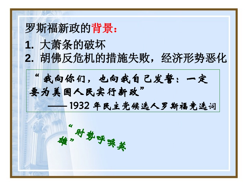 《罗斯福新政和德国XXX专政》急剧动荡的现代世界PPT课件_第3页