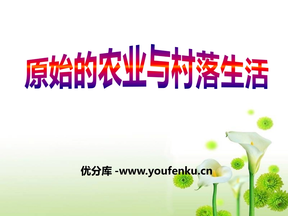 《原始农业与村落生活》史前时代PPT课件[岳麓版七年级历史]_第1页