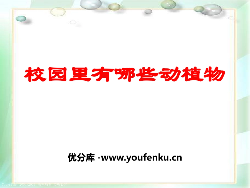 《校园里有哪些动植物》寻访校园里的动植物PPT课件_第1页