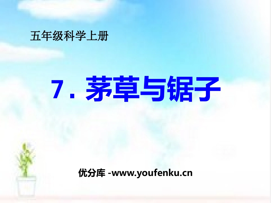《茅草与锯子》走进树林PPT课件[鄂教版五年级科学上册]_第1页