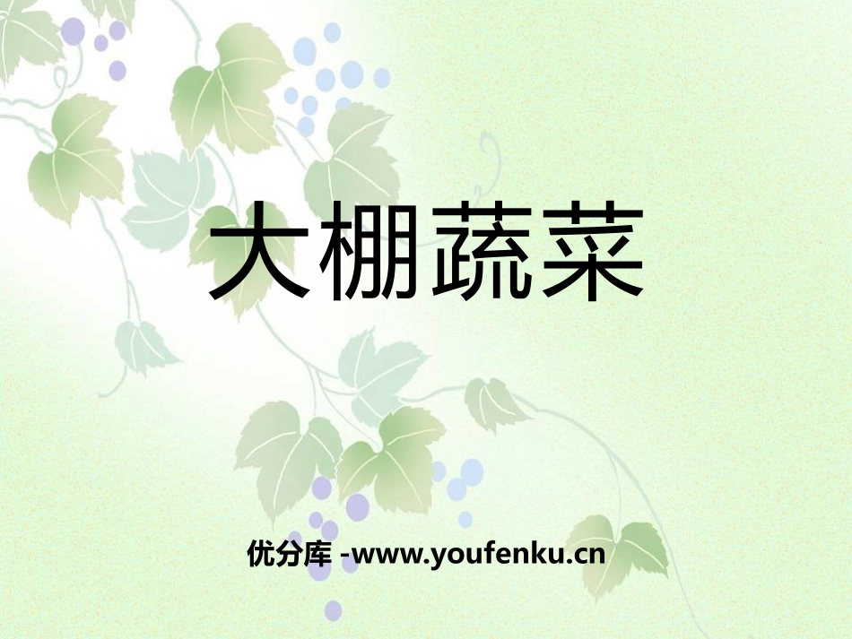 《大棚蔬菜》农田PPT课件[鄂教版五年级科学上册]_第1页