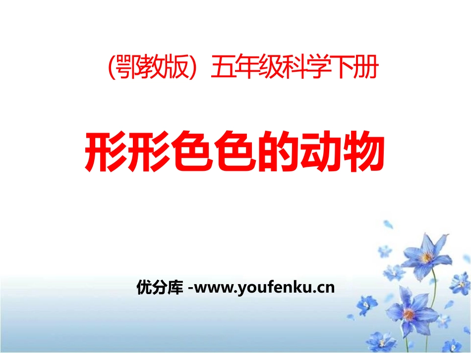 《形形色色的动物》PPT课件[鄂教版五年级科学下册]_第1页