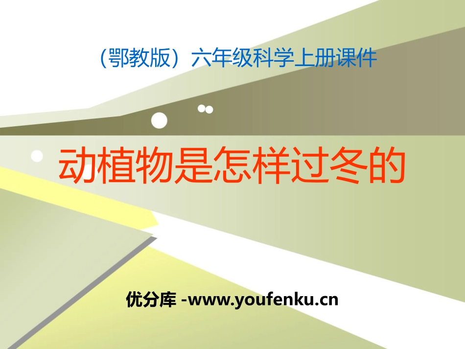 《动植物是怎样过冬的》四季中的变化PPT课件[鄂教版六年级科学]_第1页