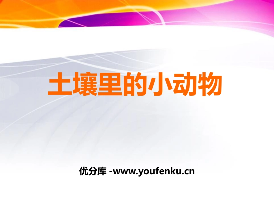 《土壤中的动物》植物生活的土地PPT课件[人教版三年级科学]_第1页