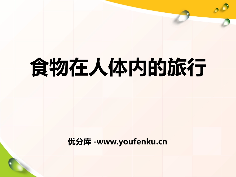 《食物在人体内的旅行》人体的奥秘PPT课件[人教版六年级科学]_第1页