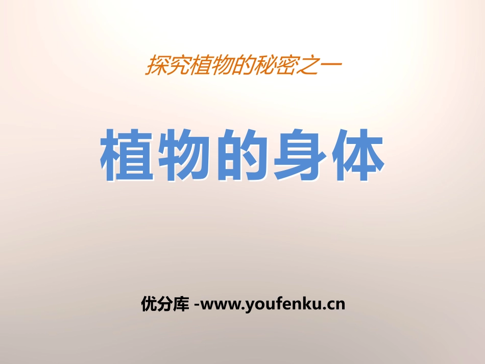 《植物的身体》植物生活的秘密PPT课件[湘教版四年级科学]_第1页