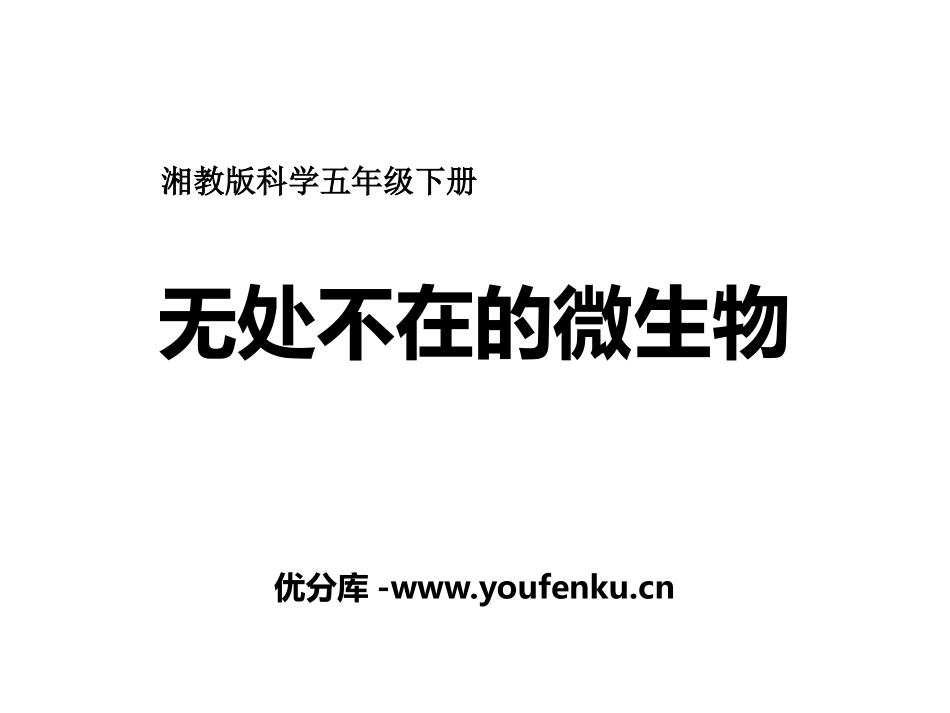 湘教版五年级科学无处不在的微生物PPT课件_第1页
