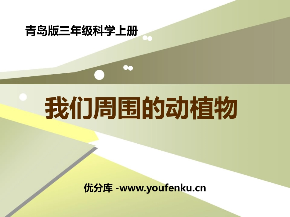 青岛版三年级科学我们周围的动植物PPT课件_第1页
