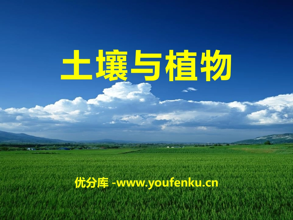 青岛版三年级科学土壤与植物PPT课件_第1页
