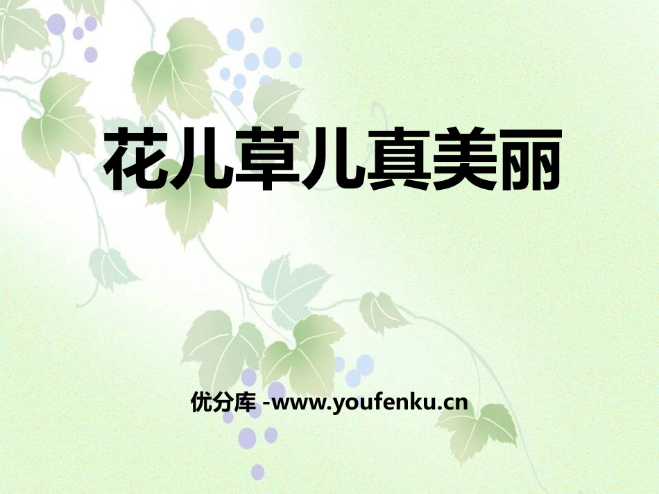 《花儿草儿真美丽》PPT课件[一年级道德与法治下册]_第1页