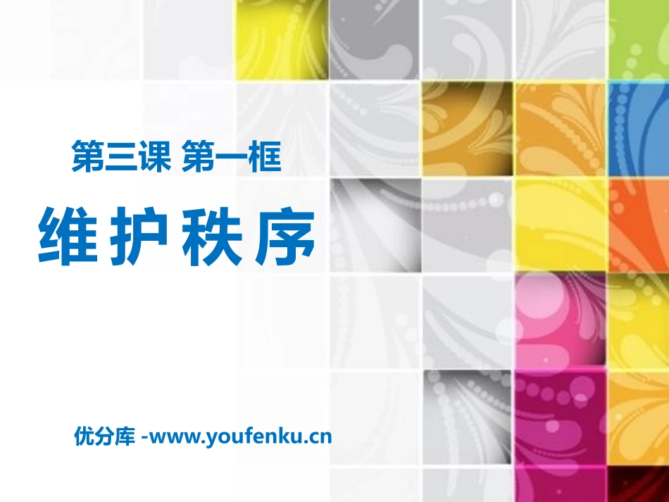 《维护秩序》PPT课件[八年级道德与法治上册]_第1页