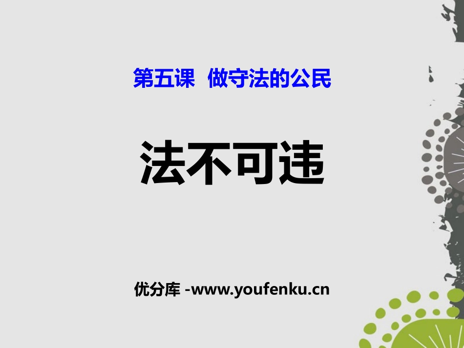 《法不可违》PPT课件[八年级道德与法治上册]_第1页
