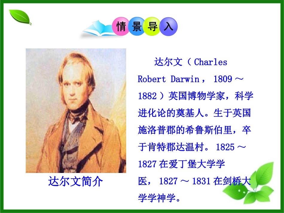 《生物的进化》PPT课件[北师大版八年级生物下册]_第2页