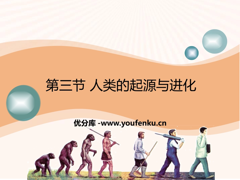 《人类的起源和进化》PPT课件[北师大版八年级生物下册]_第1页