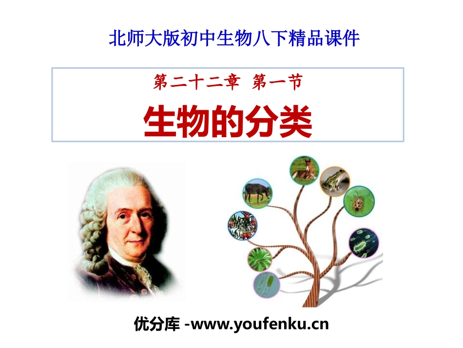 《生物的分类》PPT课件[北师大版八年级生物下册]_第1页