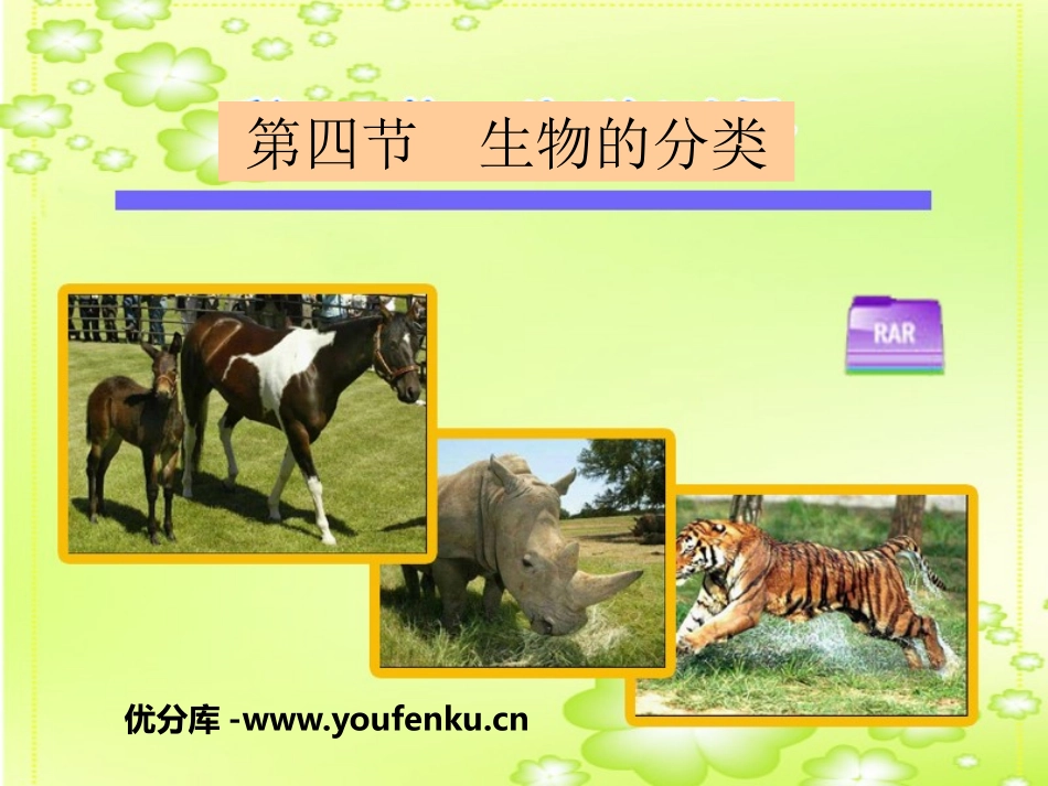 《生物的分类》PPT课件[苏教版八年级生物上册]_第1页