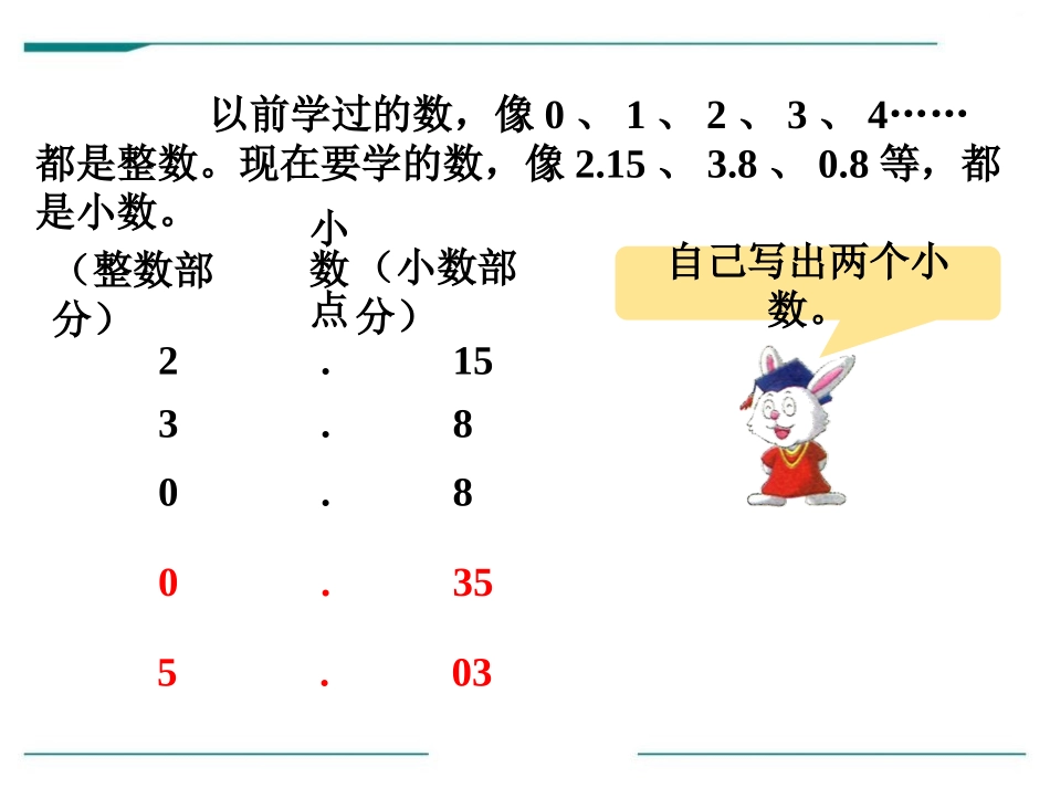 《小数的认识》PPT课件[冀教版四年级数学下册]_第2页