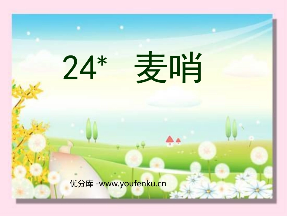 《麦哨》PPT课件[部编版四年级语文下册]_第1页