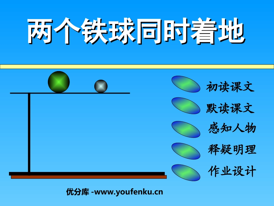 《两个铁球同时着地》PPT课件[部编版四年级语文下册]_第1页