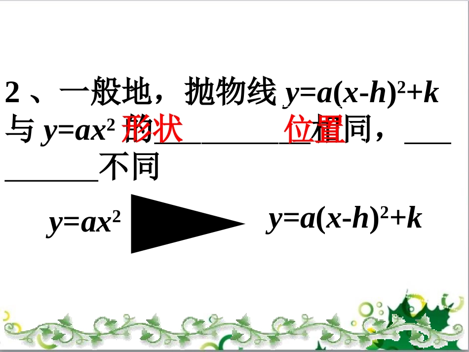 《二次函数的图像和性质》PPT课件[冀教版九年级数学下册]_第2页