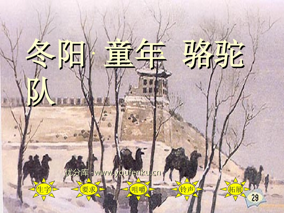 《冬阳·童年·骆驼队》PPT课件[部编版五年级语文下册]_第1页