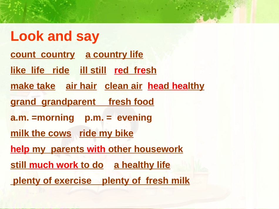 《A country life is a healthy life》PPT课件_第2页