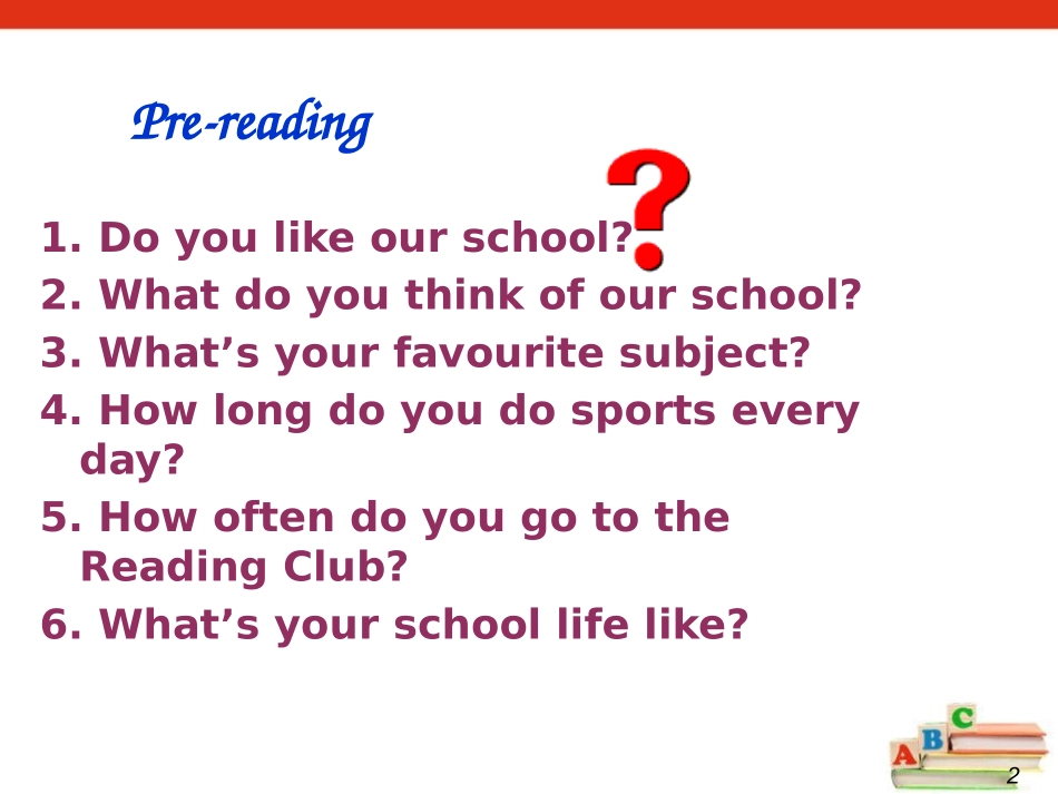 《School life》ReadingPPT课件_第2页