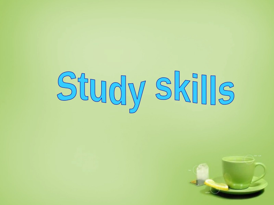 《Sunshine for all》Study skillsPPT课件_第2页