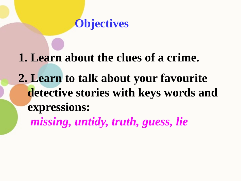 《Detective stories》Welcome to the unitPPT课件_第3页