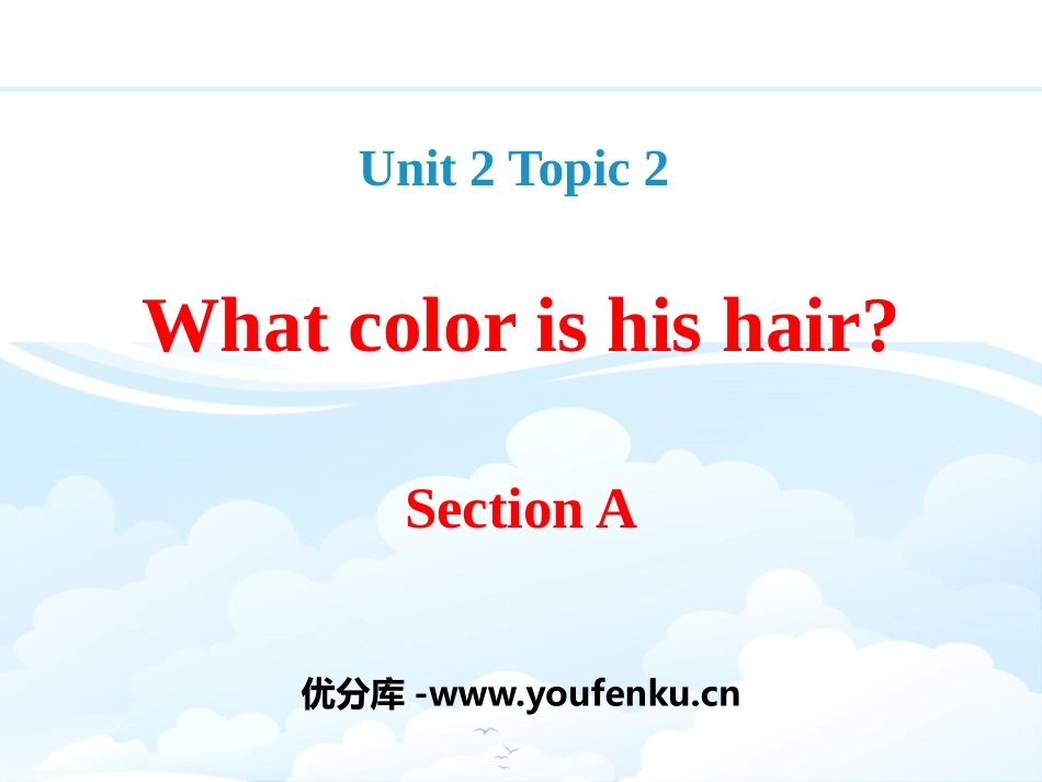 《What color is his hair?》SectionA PPT课件_第1页