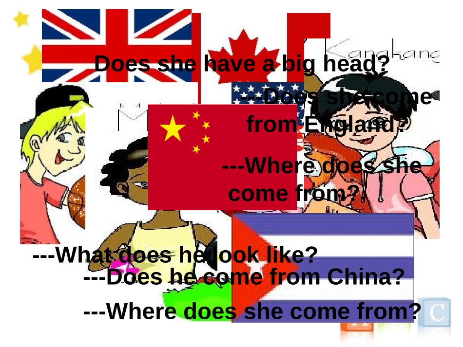 《Does he speak Chinese?》SectionA PPT课件_第2页