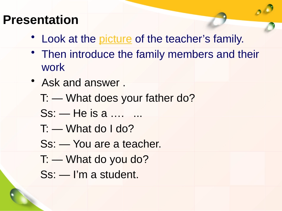 《What does your mother do?》SectionA PPT课件_第3页