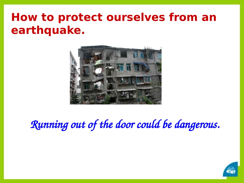 《How can we protect ourselves from the earthquake?》SectionB PPT课件_第3页