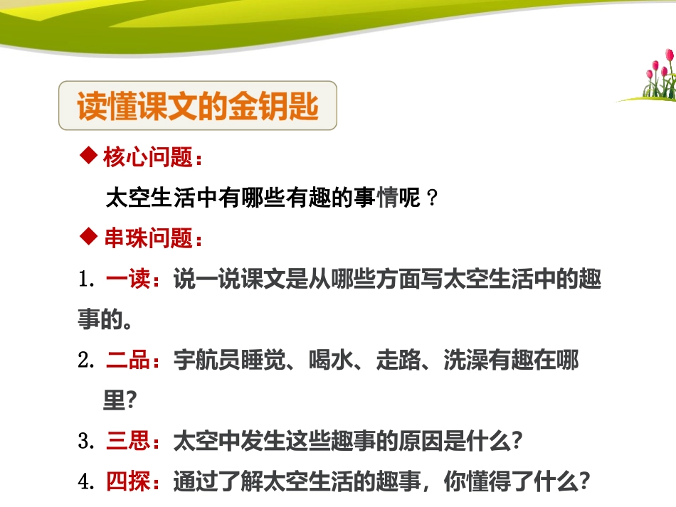 《太空生活趣事多》PPT课件(第二课时)[部编版二年级语文]_第3页