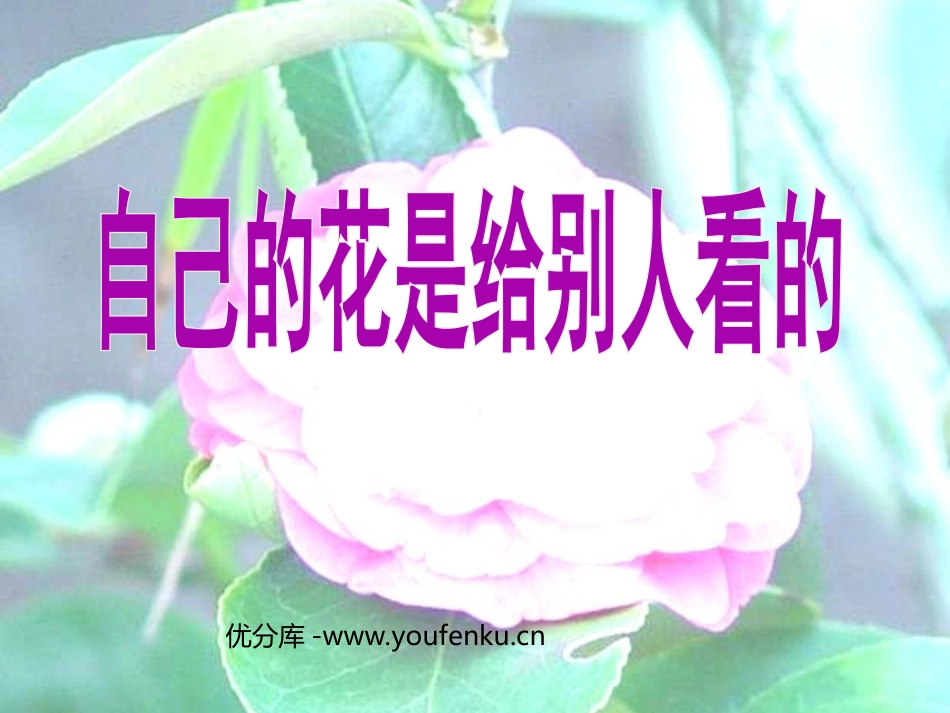 《自己的花是让别人看的》PPT课件[部编版五年级语文下册]_第1页