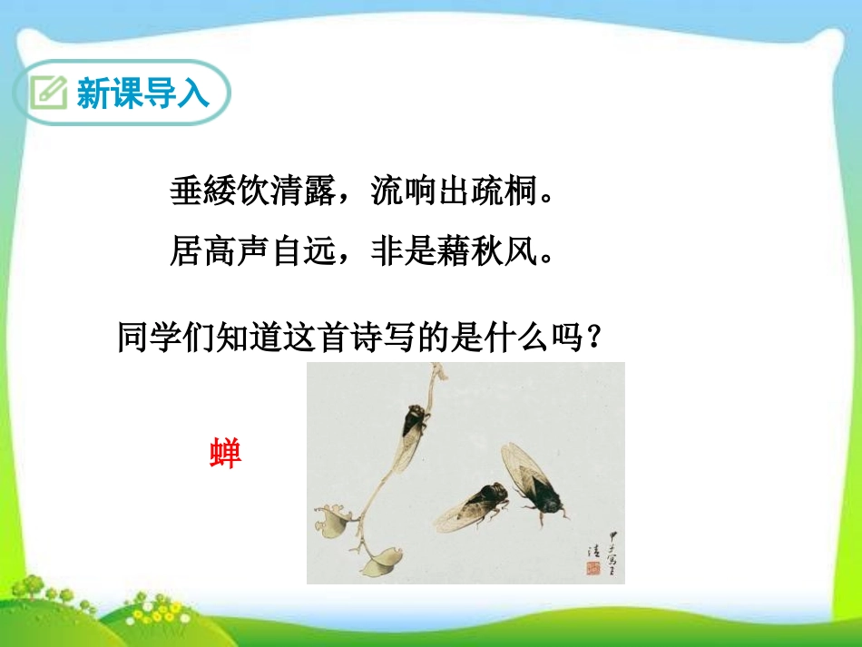 《蝉》PPT课件[部编版八年级语文上册]_第3页