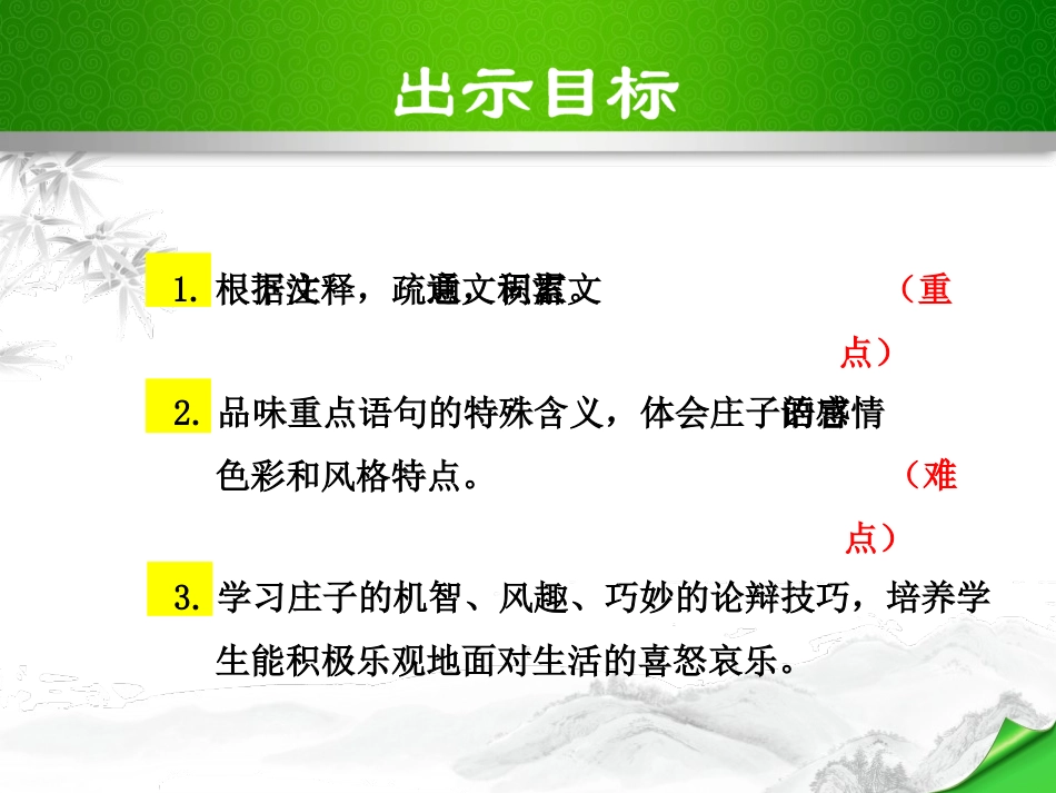 《庄子与惠子游于濠梁之上》PPT课件[部编版八年级语文下册]_第3页