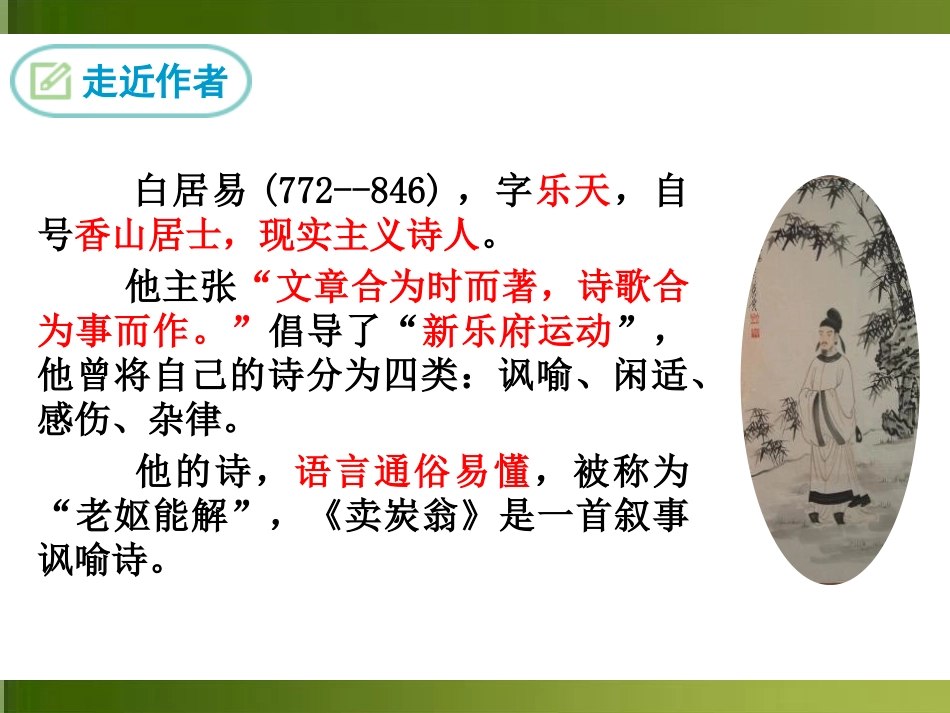 《卖炭翁》PPT课件[部编版八年级语文下册]_第3页