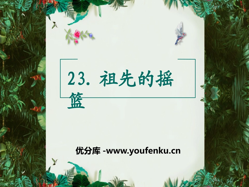 《祖先的摇篮》PPT课件[部编版二年级语文下册]_第1页