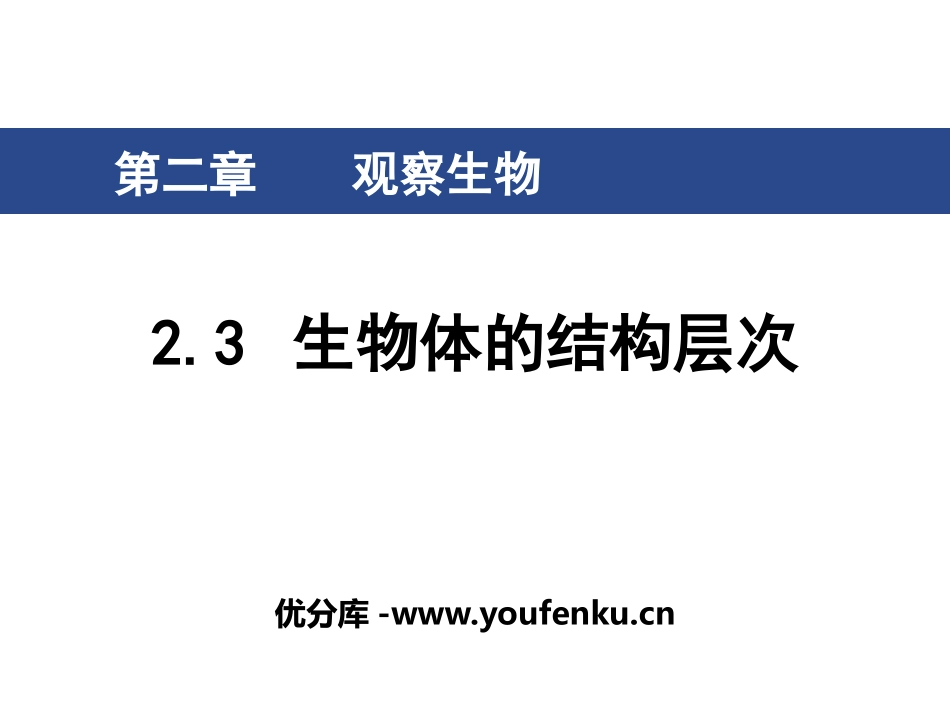 《生物体的结构层次》PPT课件[浙教版七年级科学上册]_第1页