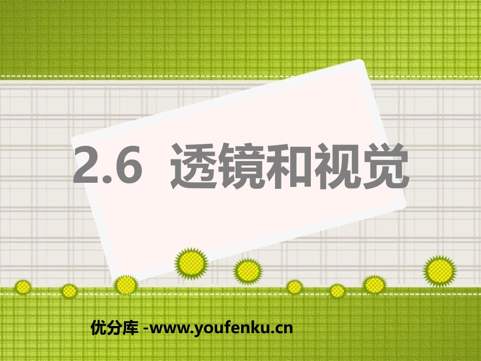 《透镜和视觉》PPT课件[浙教版七年级科学下册]_第1页
